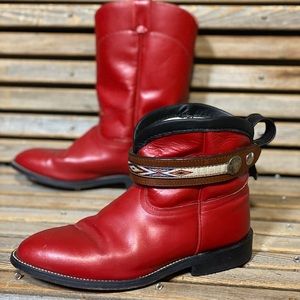 SOLD Size 8.5 wide, Upcycled Boots, Boho Boots, rework